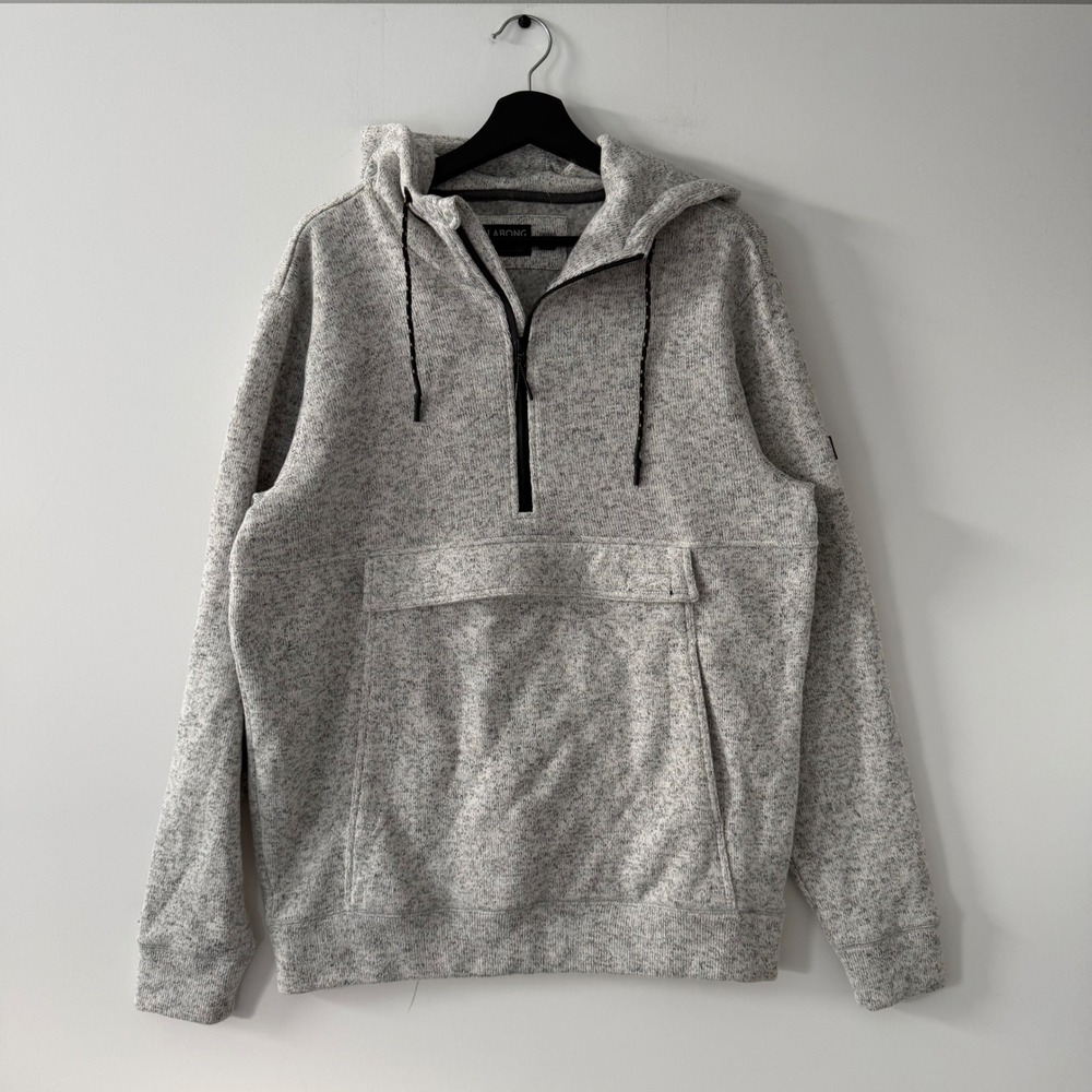 Billabong A/DIV Adventure Division Mens Large Grey Half Zip Fleece Hoodie